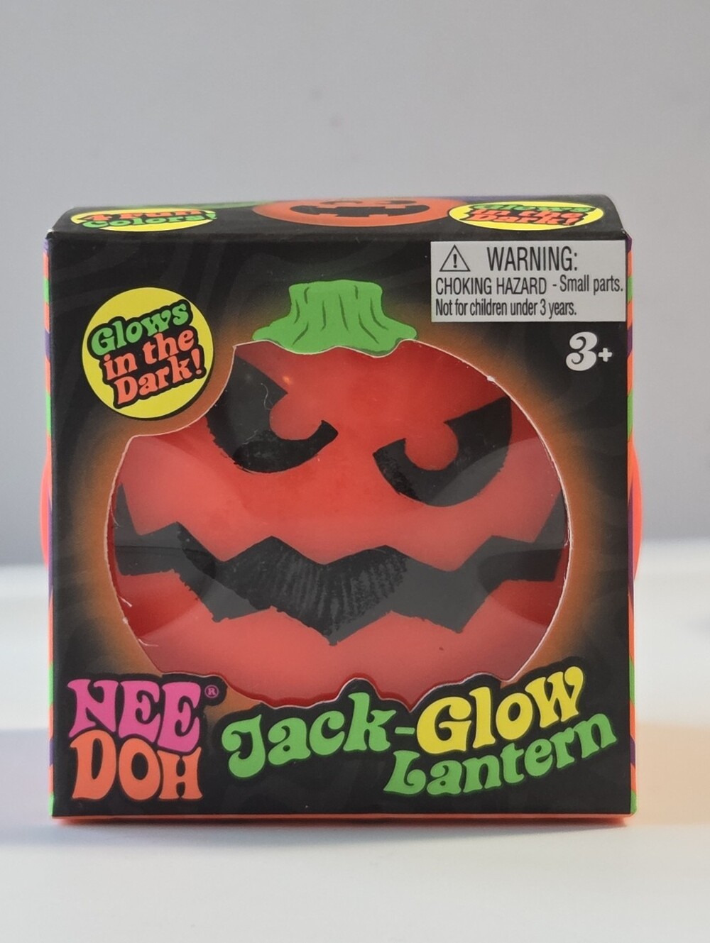 NeeDoh Orange Jack Glow Lantern Pumpkin Glow in Dark Halloween 🎃